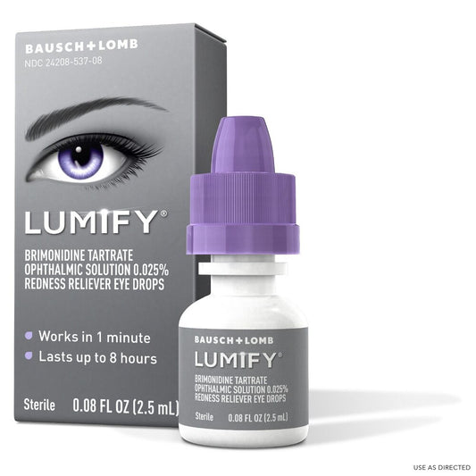 Lumify Oogdruppels 2,5 ml (0.08 fl oz) - Klinisch bewezen roodheidverlichting binnen 1 minuut, voor heldere, stralende ogen tot 8 uur. Compacte en draagbare verpakking, geschikt voor dagelijks gebruik. Zonder conserveringsmiddelen en veilig voor gevoelige ogen.